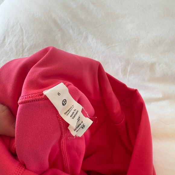 Lululemon Align Double Lined Lipstick Pink Leggings Size 6 - Picture 3 of 7